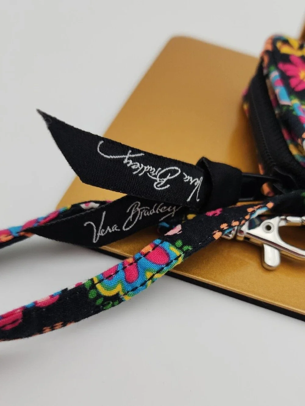 Vera Bradley Black Floral Wristlet Wallet